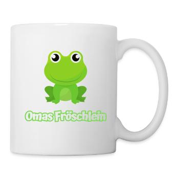 Omas Fröschlein kleiner Frosch Enkel - Tasse - Weiß - Rechts