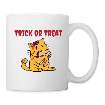 Trick Or Treat - Chat zombie - Mug blanc - blanc - Droite
