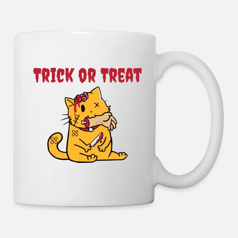 Trick Or Treat - Zombie Cat - Mug - white
