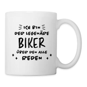 Biker Spruch Bike Fahrrad Motorrad Biker Geschenk - Tasse - Weiß - Rechts
