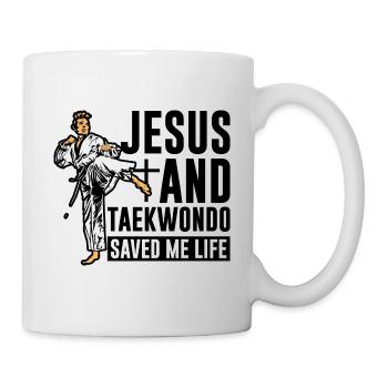 Jesus and Taekwondo saved me life - Tasse - Weiß - Rechts
