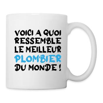 Le meilleur plombier - Mug blanc - blanc - Droite