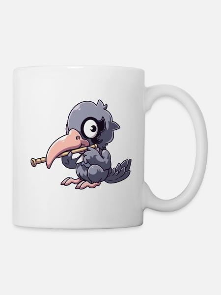 Schuhschnabel spielt Flöte - Tasse - Weiß