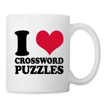 Mots croisés J’adore les mots croisés - Mug blanc - blanc - Droite
