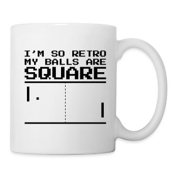 I'm so retro my balls are square, Old School Gamer - Mug - white - Right
