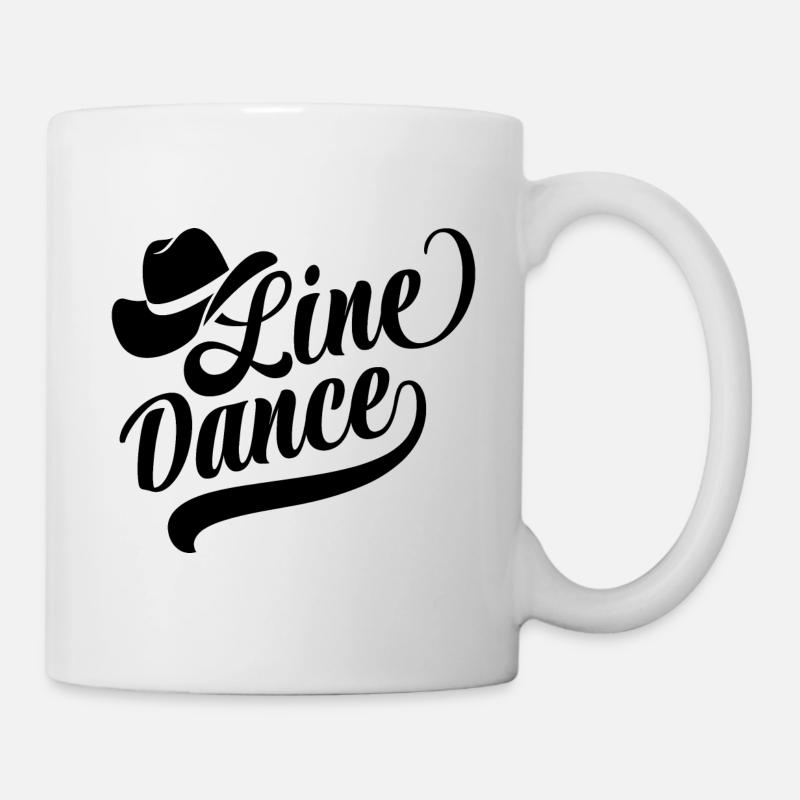 Linedance Linedancing Country Fan - Sticker - Tasse - Weiß