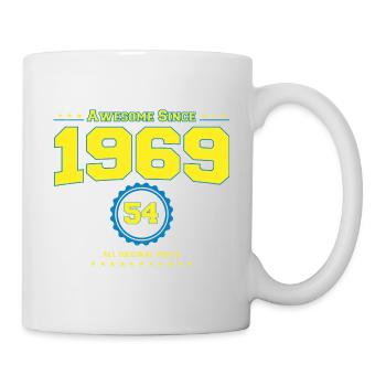 Awesome 1969 Shirt für Männer Frauen 54 Jahre alt 54. - Tasse - Weiß - Rechts