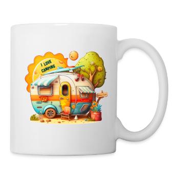 Camping is fun - Mug - white - Right