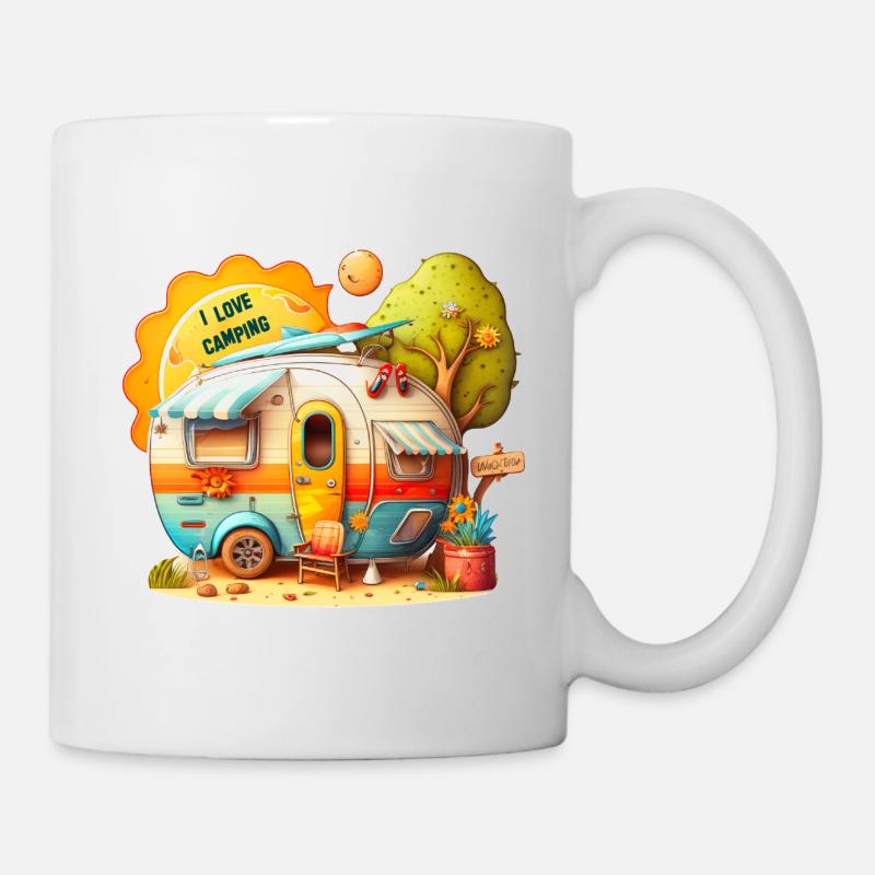 Campen macht Spaß - Tasse - Weiß