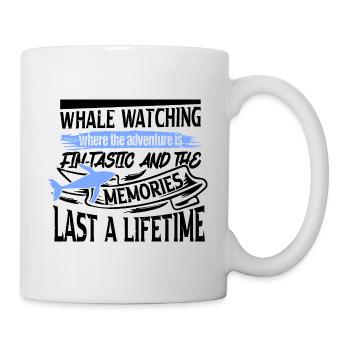 Marine mammals for orca watching and humpback whale - Mug - white - Right