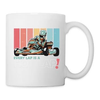 Chaque tour est un Hot Lap Vintage Retro Go Kart - Mug blanc - blanc - Droite