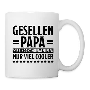 Geselle Lustiger Spruch Gesellenprüfung Geschenk - Tasse - Weiß - Rechts