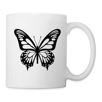 Papillon - Mug blanc - blanc - Droite