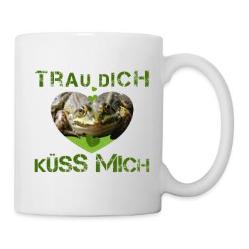 küss mich Frosch verzaubert - Tasse - Weiß - Rechts