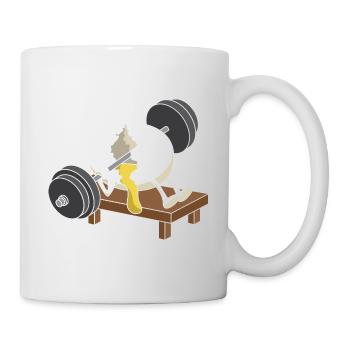 Zerquetschte Eier heben Workout - Tasse - Weiß - Rechts