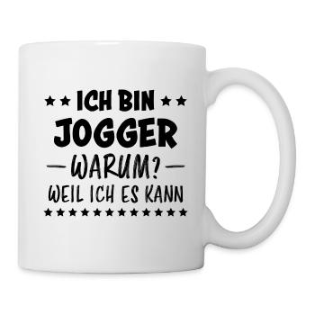 Jogger Laufen Lustiger Spruch Joggen Geschenk - Tasse - Weiß - Rechts