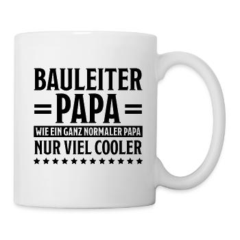 Bauleiter Job Spruch Baustelle Bauleiter Geschenk - Tasse - Weiß - Rechts