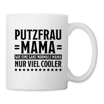 Putzfrau Haushalt Spruch Reinigungskraft Geschenk - Tasse - Weiß - Rechts
