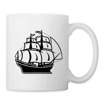 Piratenschiff - Tasse - Weiß - Rechts