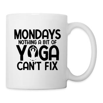 Yogalehrer Spruch Für Yogi Yoga - Tasse - Weiß - Rechts