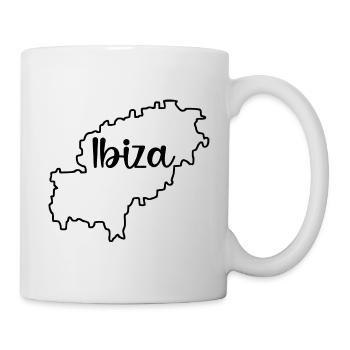 Karte von der Insel von Ibiza Spanien Balearen - Tasse - Weiß - Rechts