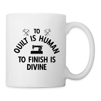 Quilten von Tagesdecken - Tasse - Weiß - Rechts