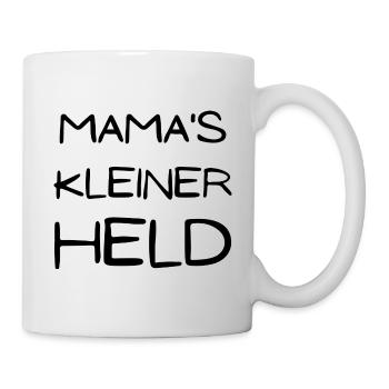 Mama's kleiner Held - Tasse - Weiß - Rechts