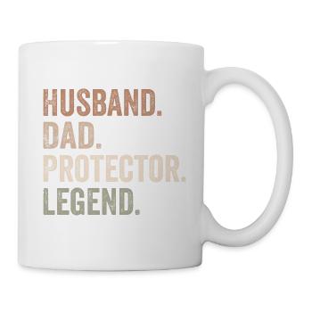 Husband Dad Protector Legend - Father's Day Gift - Mug blanc - blanc - Droite