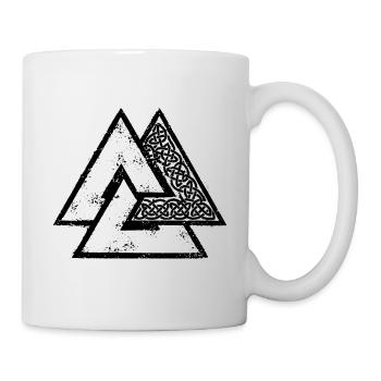 Wir sehen uns in Walhalla, Valknut Wikinger Odin Liebhaber - Tasse - Weiß - Rechts