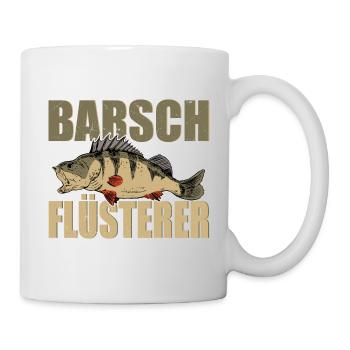 Barsch Flüsterer Barsche Angeln Kretzer Angler - Tasse - Weiß - Rechts