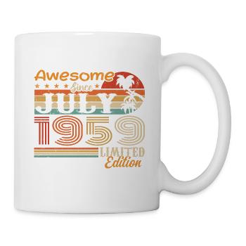 Juli 1959 Juli Geburtstagsgeschenk Juli 1959 - Tasse - Weiß - Rechts