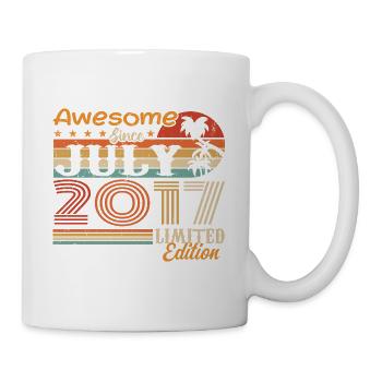 Juli 2017 Juli Geburtstagsgeschenk Juli 2017 - Tasse - Weiß - Rechts