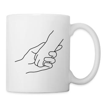 A human hand and a dog's paw Dogs - Mug - white - Right