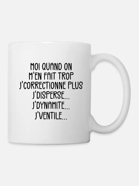 Tontons Flingueurs J'dynamite J'disperse J'ventile - Mug blanc - blanc