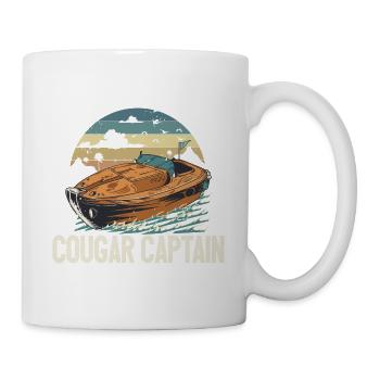 Cougar Capitaine Drôle de propriétaire de bateau Lake Life Pontoon - Mug blanc - blanc - Droite