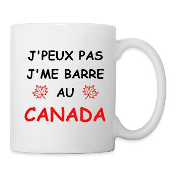 J'peux pas j'me barre au canada - Mug blanc - blanc - Droite