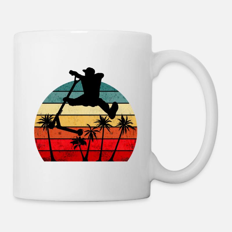 Stunt Scooter Palms - Mug blanc - blanc