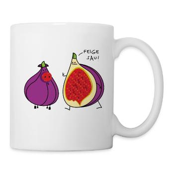Lustige Feige Sau - Tasse - Weiß - Rechts