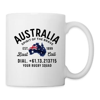 Australische Rugby-Mannschaft - Tasse - Weiß - Rechts