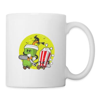 Happy Halloween Let's Watch Horror Movies Cuddle - Tasse - Weiß - Rechts