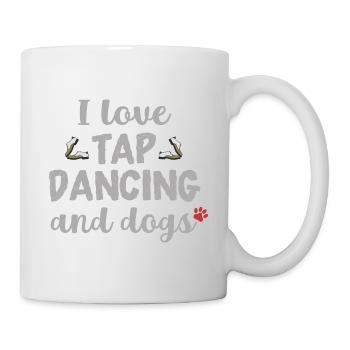 Ich liebe Stepptanz und Hunde - Tasse - Weiß - Rechts