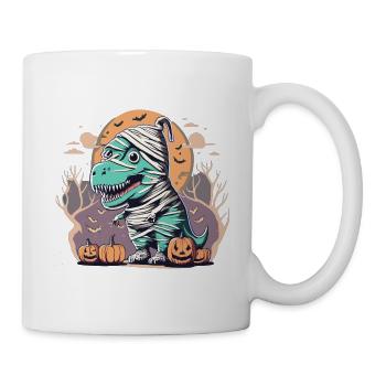 Tyrannosaurus Trex Halloween - Tasse - Weiß - Rechts
