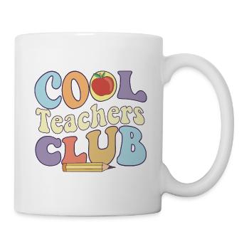 Cool Teacher Club Live Love Teach Back To School - Mug blanc - blanc - Droite