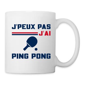 J'peux pas j'ai pingpong - Mug blanc - blanc - Droite