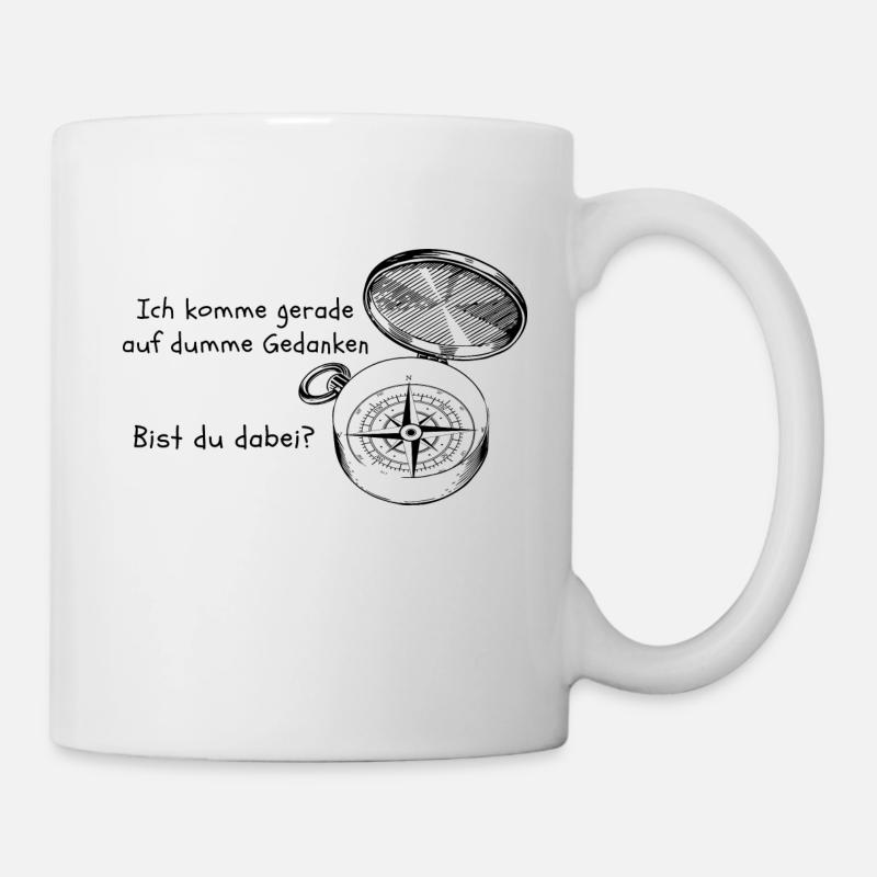 Kompass mit einem witzigen Text - Tasse - Weiß
