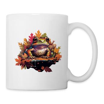 Feuilles fraîches dans les feuilles colorées - Mug blanc - blanc - Droite