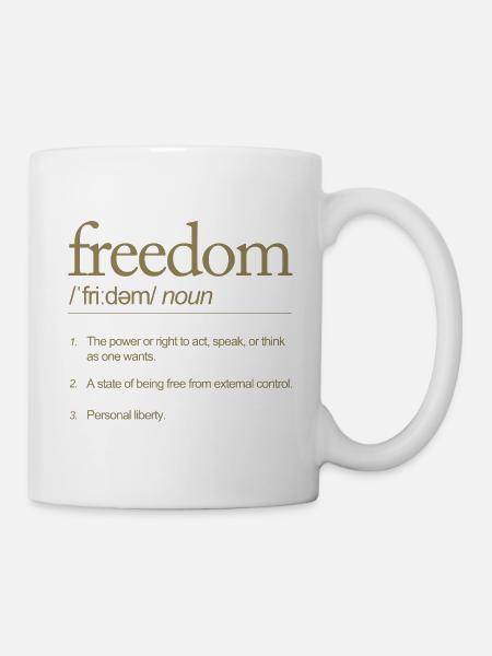 La liberté parle définitivement de la pensée d’action - Mug blanc - blanc