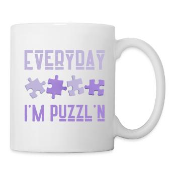 Everyday I'm Puzzl'n Jigsaw Puzzle Master Puzzling - Mug - white - Right