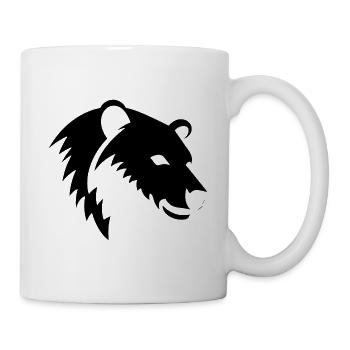 Silhouette d’ours d’une tête d’ours polaire - Mug blanc - blanc - Droite