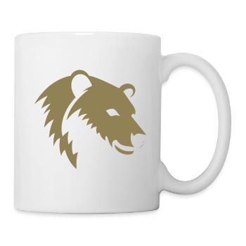 Silhouette d’ours d’une tête d’ours polaire - Mug blanc - blanc - Droite